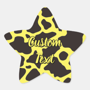 Estrela Adesivo de padrão de vaca