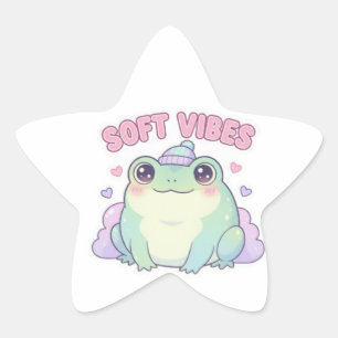 Estrela Adesivo de Sapo com Vibrações Suaves Cute Sapo Sor