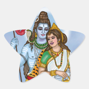 Estrela Adesivo de Shiva Parvati