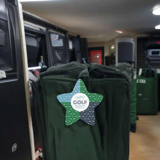 Estrela Adesivo do Clube Golf (Golf Club Pattern party theme sticker,birthday party sticker,gift pack,envelope,return gift sticker)