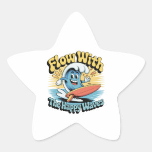Estrela Adesivo Impermeável Flow With The Happy Waves