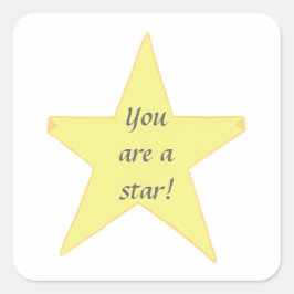Estrela amarela, você é um adesivo estrelado