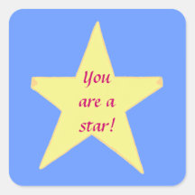 Estrela amarela, você é um adesivo estrelado