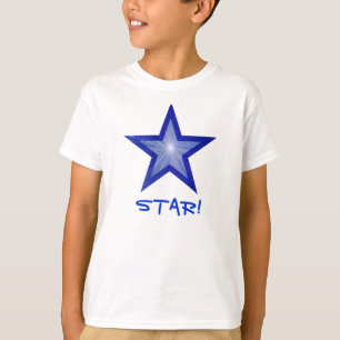 Estrela Azul Escura! camiseta infantil