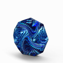 Estrela azul ondulada com traçados zag em ziguezag