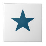 Estrela Azul Profunda<br><div class="desc">Azulejo de cerâmica de Estrela Azul Profunda. Estrelas estão sempre na moda!</div>