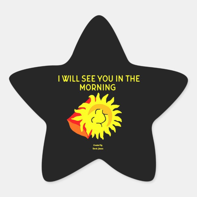 Estrela Boas Noites com o adesivo Sun Star (Frente)