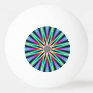 Estrela da bola de Pong do sibilo no azul e no