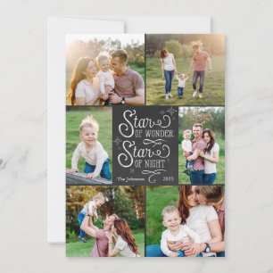 Estrela de Cartões de Natal Maravilhosos com Seis