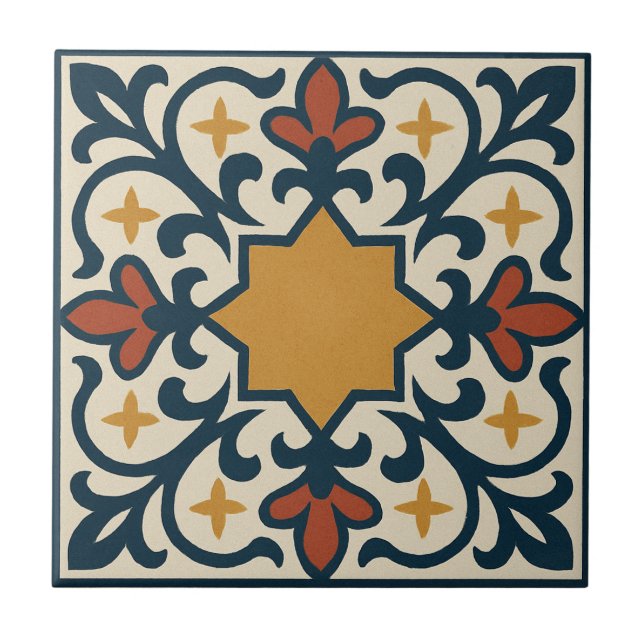 Estrela de Córdoba – Design Clássico de Azulejo Mo (Frente)