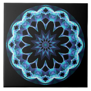 Estrela de cristal, mandala azul de incandescênci