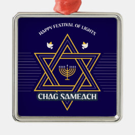 Estrela de Davi Elegante Enfeite de Hanukkah