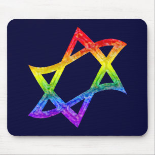 Estrela de David Mousepad do arco-íris