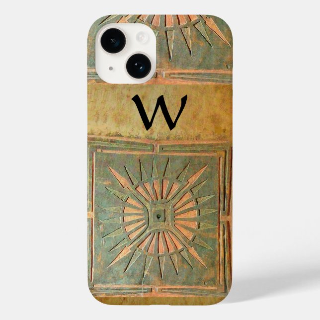 ESTRELA DE MANHÃ,Amarelo,Marrom,Monograma Preto (Verso)