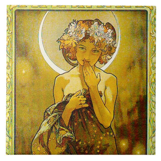 Estrela de noite - grande azulejo (Frente)