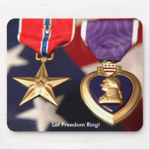 estrela do bronse e mousepad do coração roxo