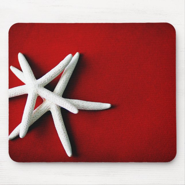 Estrela do mar branca Mousepad (Frente)