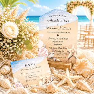 Estrela-do-Mar de Casamento de Verão na Praia Trop