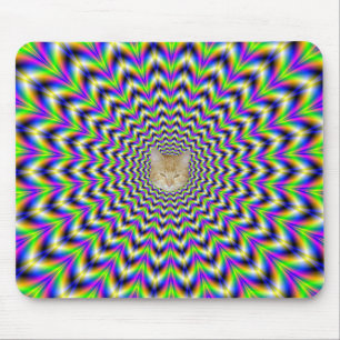 Estrela do Mousepad em azul-rosa amarelo e verde