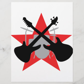 estrela do tambor de guitarra de banda