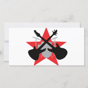estrela do tambor de guitarra de banda