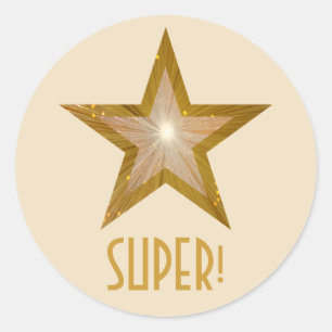 Estrela Dourada "SUPER"! creme adesivo redondo
