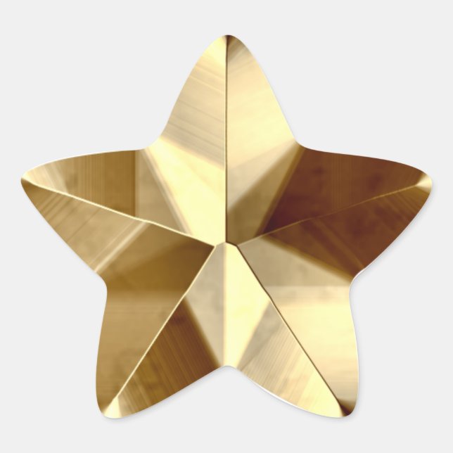 Estrela Dourado adesivo (Frente)
