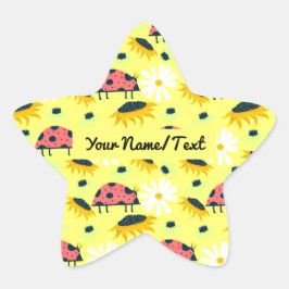 Estrela Ex libris personalizado CuteLadybirds  Adesivo de 