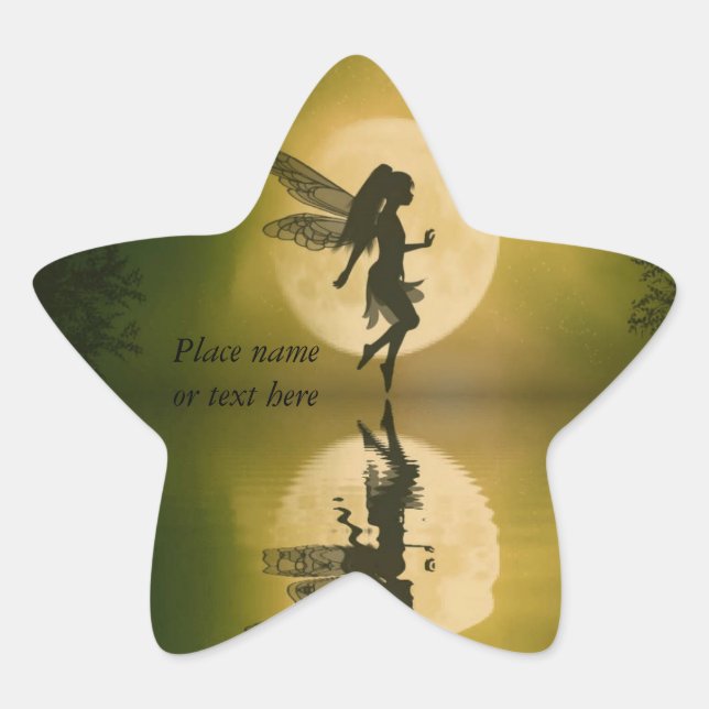 Estrela Fada reflete adesivo de estrela-fada (Frente)
