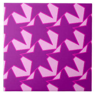 Estrela Geométrica Moderna - roxo ametista e rosa