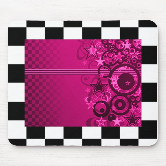 Estrela gráfica Checkered Mousepad (Frente)