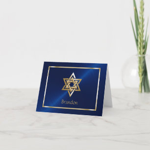 Estrela Judaica de David Cartões de agradecimentos