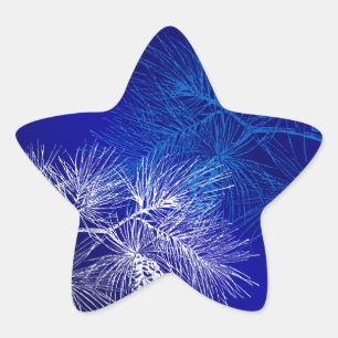 Estrela Modelo do adesivo do pino branco azul