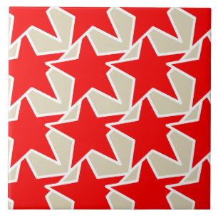 Estrela Moderna Geométrica - vermelho profundo e