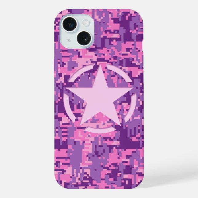 Estrela na Camo Digital Girly Hot Pink (Verso)