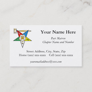 Estrela oriental após o cartão de visita da