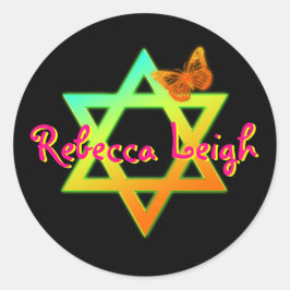 Estrela Personalizada De David, Adesivo De Borbole