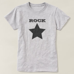 ESTRELA ROCK  Camiseta básica para Cinzas