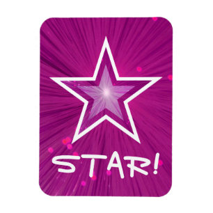 Estrela rosa! ímã flexível
