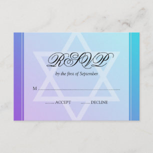 Estrela Teal Purple de David Bat Mitzvah RSVP