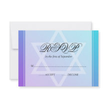 Estrela Teal Purple de David Bat Mitzvah RSVP