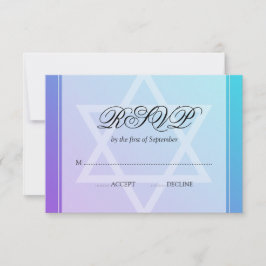 Estrela Teal Purple de David Bat Mitzvah RSVP