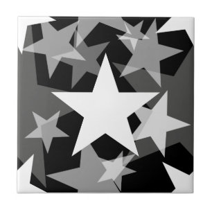 Estrelas 3 preto e branco