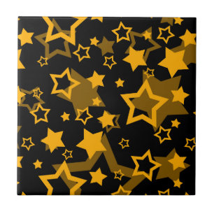 Estrelas Amarelas Douradas Brilham Design