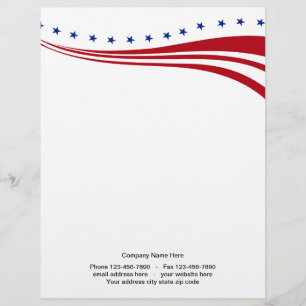 Estrelas Americanas E Papéis de carta Patriótico