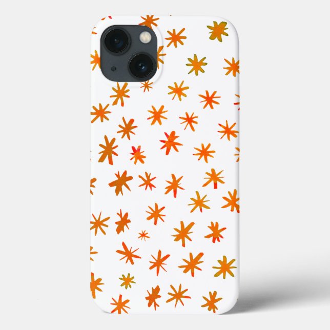 Estrelas aquarelas - laranja (Verso)
