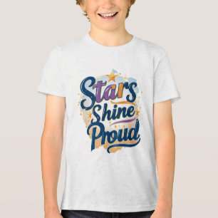 Estrelas Brilham Camiseta Orgulhosa - Negrito e Pa