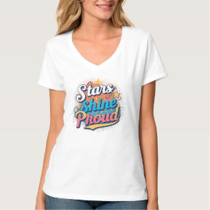 Estrelas Brilham Camiseta Orgulhosa - Patriotismo