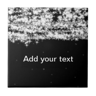Estrelas brilhantes de brilho preto simples adicio