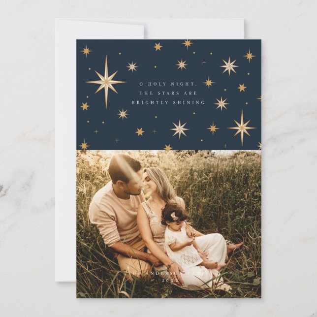 Estrelas Celestiais do Cartão com fotos Noturno Sa (Frente)